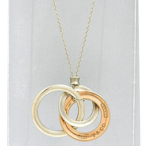 Tiffany Co Interlocking Circle Silver Pendant Silver